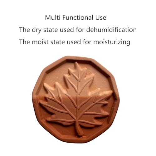 OULLYY 2 Pack Brown Sugar Saver and Softener, Terracotta Brown Sugar Keeper Disc for Food Storage Containers, Reusable & Food Safe, Maple Leaf - Image 4