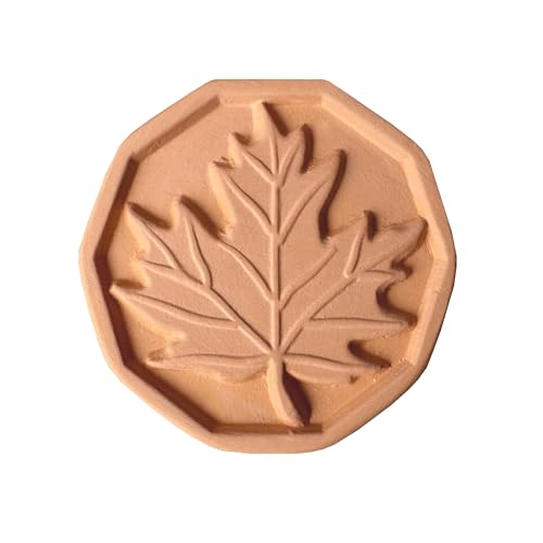 OULLYY 2 Pack Brown Sugar Saver and Softener, Terracotta Brown Sugar Keeper Disc for Food Storage Containers, Reusable & Food Safe, Maple Leaf - Image 5