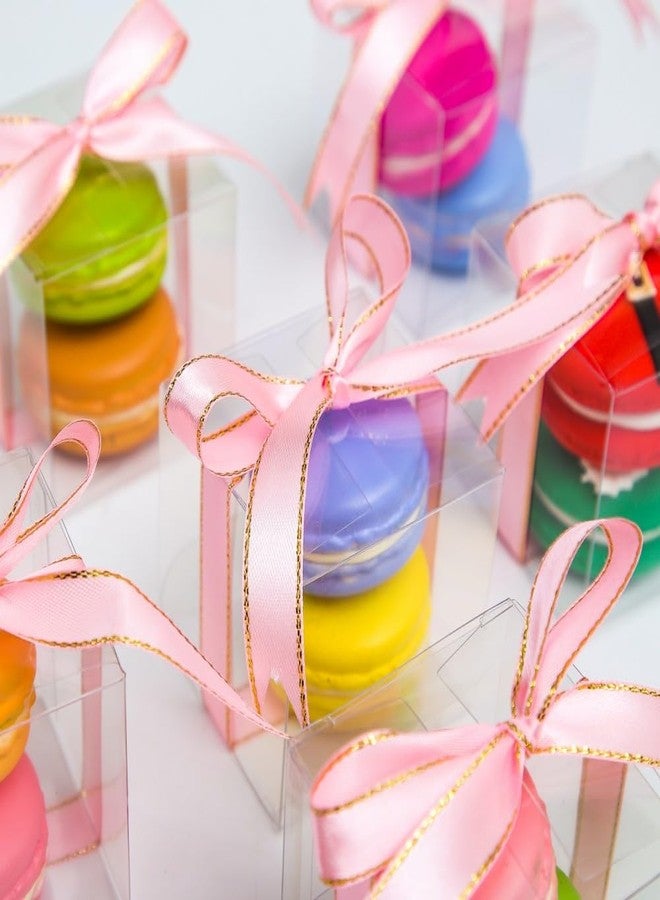 RomanticBaking 50 Pack Bulk 2x2x2 Inch Clear Gift Boxes Macaron Boxes Gift Boxes Small Chocolate Bomb Boxes Birthday Wedding Party Favor Boxes - Image 5
