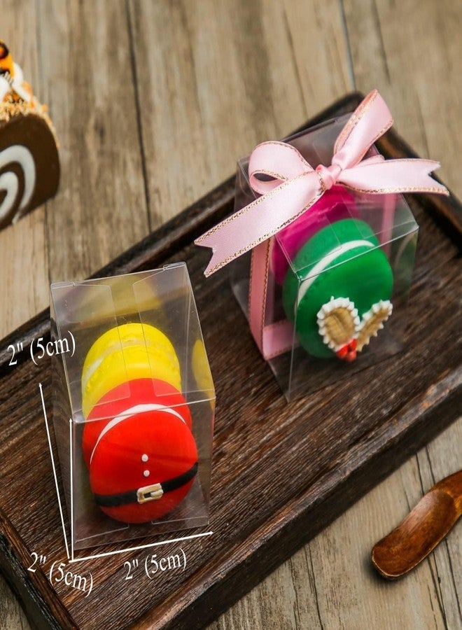 RomanticBaking 50 Pack Bulk 2x2x2 Inch Clear Gift Boxes Macaron Boxes Gift Boxes Small Chocolate Bomb Boxes Birthday Wedding Party Favor Boxes - Image 2
