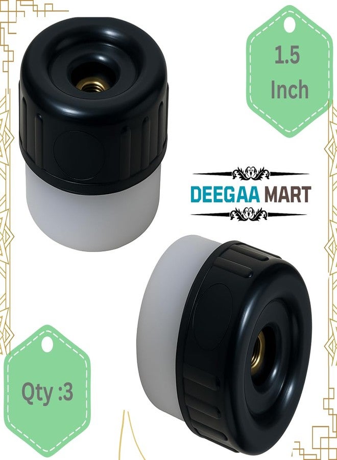 DEEGAA MART سدادة مطاطية خلفية للباب من ديجا مارت، مقاس 1.5 بوصة | سدادة باب شديدة التحمل مع طرف مطاطي | واقي للجدران والأبواب، عازل للصوت للمنازل والمكاتب والفنادق، عبوة من 3 قطع - Image 5