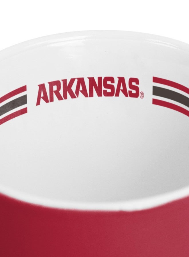 Logo Brands NCAA Arkansas Razorbacks 15 oz Stripe Coffee Mug - Vintage Team Logo, Inside Print & Stripes, Microwave & Dishwasher Safe- Great Gift For Fans & Alumni - Image 5