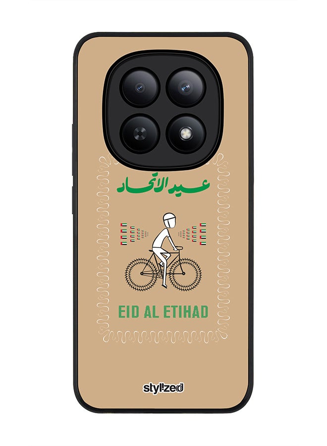 For Xiaomi Redmi Note 15 5G / Poco M8 Case,Slim fit Camera Protection, Shockproof Thin Phone cover  - Eid Al Etihad 53 National Day Poster Design Beige