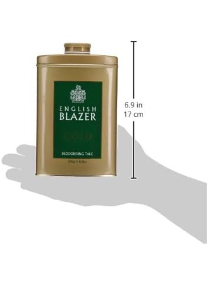 English Blazer Gold Talc for Men, 250 g - Image 2