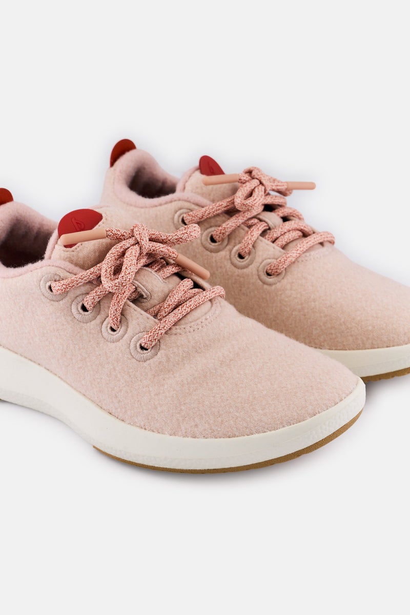 Allbirds Women Wide Lace Up Casual Shoes, Pink - Image 3