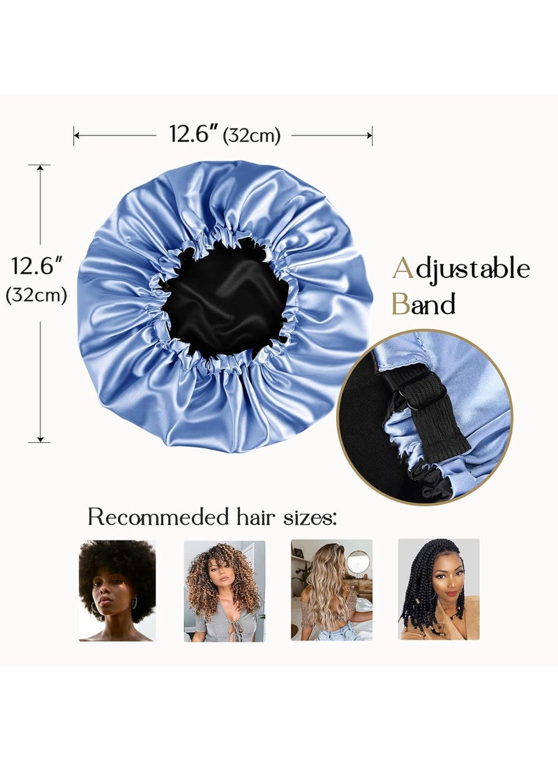 Totti Totti Satin Hair Bonnet For Sleeping, Natural Curly - Image 2