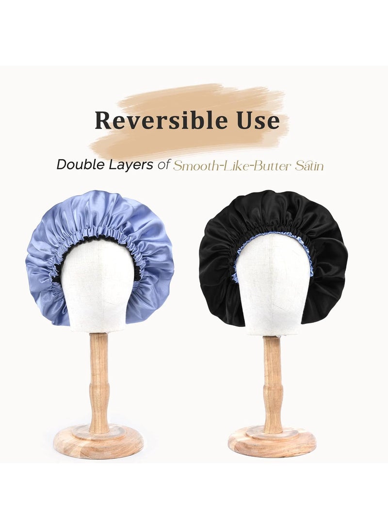 Totti Totti Satin Hair Bonnet For Sleeping, Natural Curly - Image 3