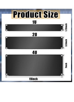 3 Pieces 1U,2U,4U Blank Panel Metal Rack Mount Filler Panel Mount Panel Spacer 19 Inches Rack Blanking Panel Kit for Enclosure Server Rack Cabinet Black - pzsku/Z63A46954F99313134B21Z/45/_/1730911096/320133e8-5430-42e2-a777-79731cabac26