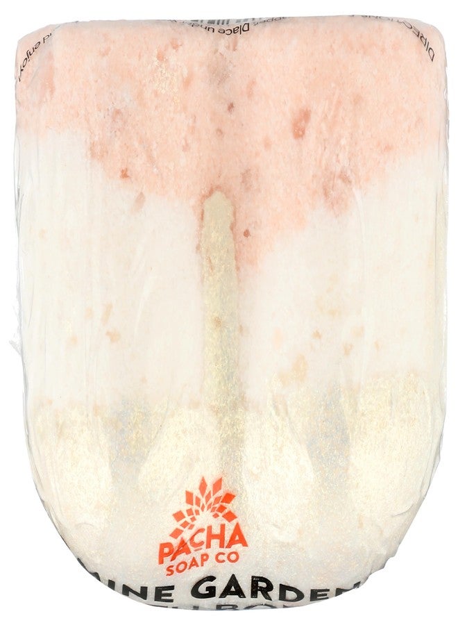 Pacha Soap Co قنبلة رغوة قلب ياسمين جاردينيا صابون باتشا، 5 أونصات - Image 5