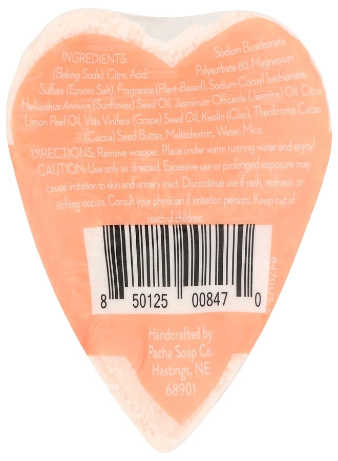 Pacha Soap Co قنبلة رغوة قلب ياسمين جاردينيا صابون باتشا، 5 أونصات - Image 2