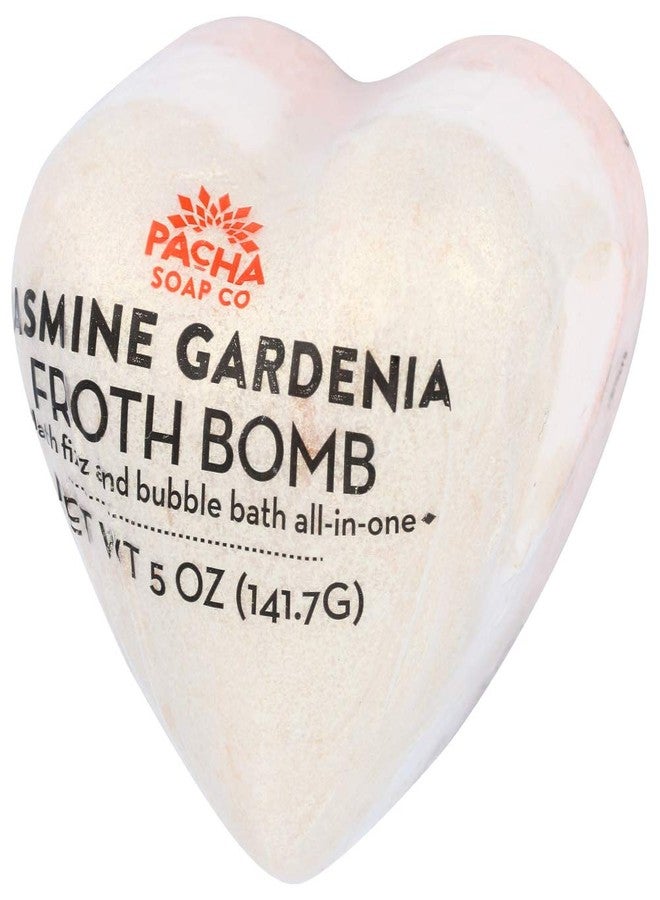Pacha Soap Co قنبلة رغوة قلب ياسمين جاردينيا صابون باتشا، 5 أونصات - Image 3