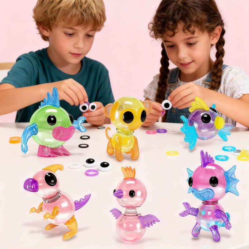 BlivEclat Balloon Animals Kit with Pump, Funny Balloons Inflator Toy, DIY Sticky Balloon with Pump, Squishy Balloons Maker, Magic Sticky Balls Making Craft Kit for Girls Boys - Image 3