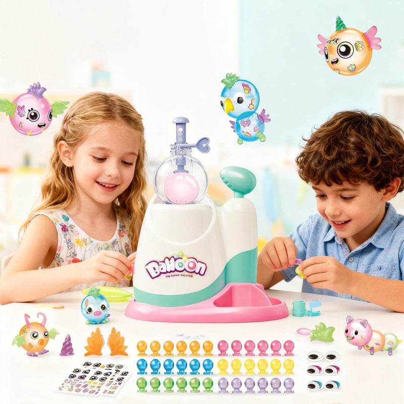 BlivEclat Balloon Animals Kit with Pump, Funny Balloons Inflator Toy, DIY Sticky Balloon with Pump, Squishy Balloons Maker, Magic Sticky Balls Making Craft Kit for Girls Boys - Image 2