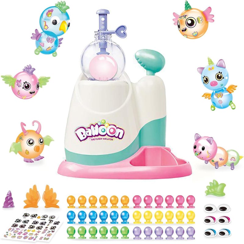 BlivEclat Balloon Animals Kit with Pump, Funny Balloons Inflator Toy, DIY Sticky Balloon with Pump, Squishy Balloons Maker, Magic Sticky Balls Making Craft Kit for Girls Boys - Image 1