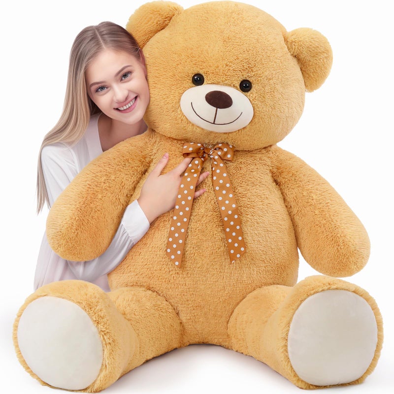 MorisMos Giant Bear 4ft Stuffed Animal for Girls Large Cute Bear with Bow Tie Baby Shower Decorations Birthday Christmas Valentine s Day Gift - Image 1
