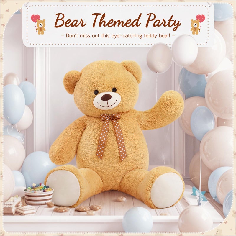 MorisMos Giant Bear 4ft Stuffed Animal for Girls Large Cute Bear with Bow Tie Baby Shower Decorations Birthday Christmas Valentine s Day Gift - Image 4