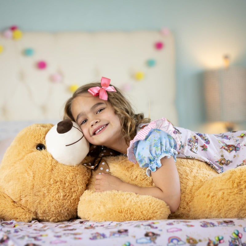 MorisMos Giant Bear 4ft Stuffed Animal for Girls Large Cute Bear with Bow Tie Baby Shower Decorations Birthday Christmas Valentine s Day Gift - Image 2