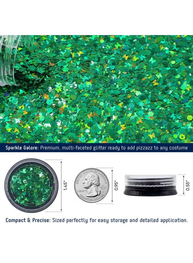 Funcredible Fairy Wings, Fairy Crown & Glitter - Fairy Costume Accessories - Butterfly Costume - Halloween Costumes for Women, Green, One Size Fits Most - Image 4