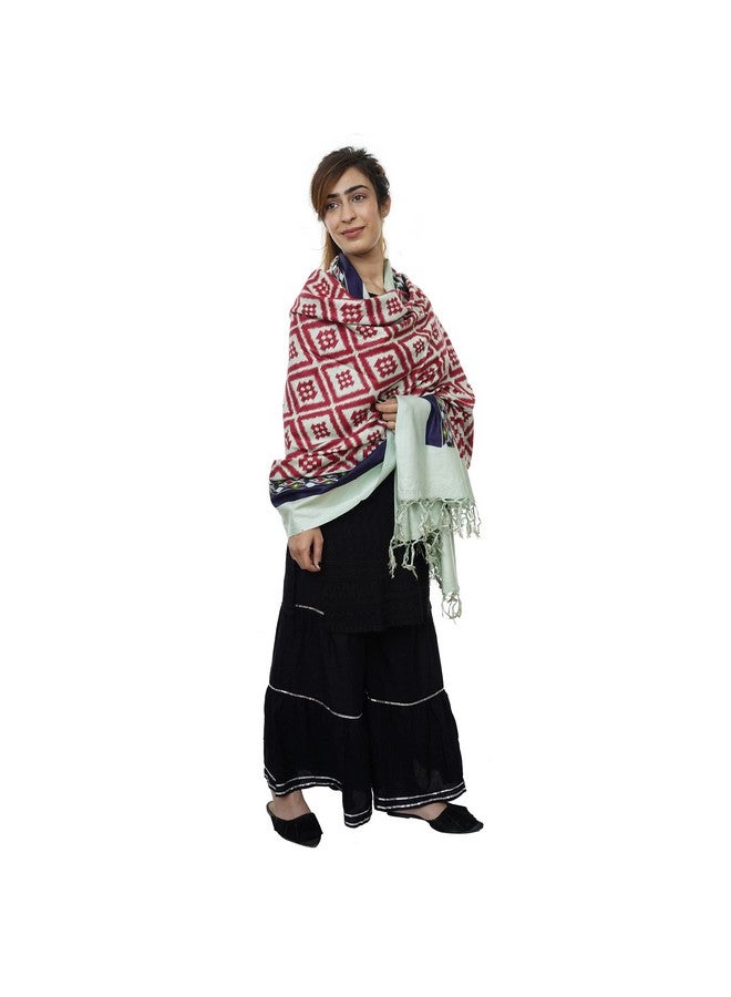 iinfinize Cotton Silk Showl Stole Scarf For Women | Girl | Ladies | Handmade Printed Bhagalpuri Chadar | Multicolo evening Dress| Fancy Stole Showl - Image 1