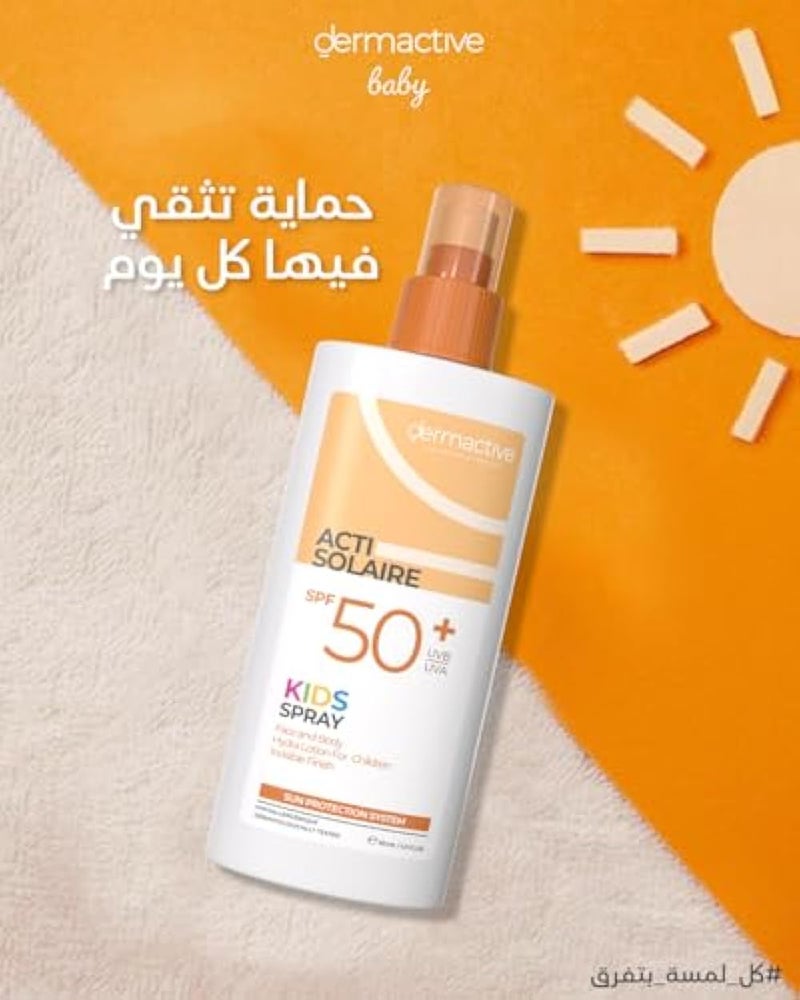 DERMACTIVE Acti-Solaire Kids Spray SPF50+ – 125ml | High Sun Protection, Water-Resistant, Gentle Formula for Sensitive Skin - Image 3