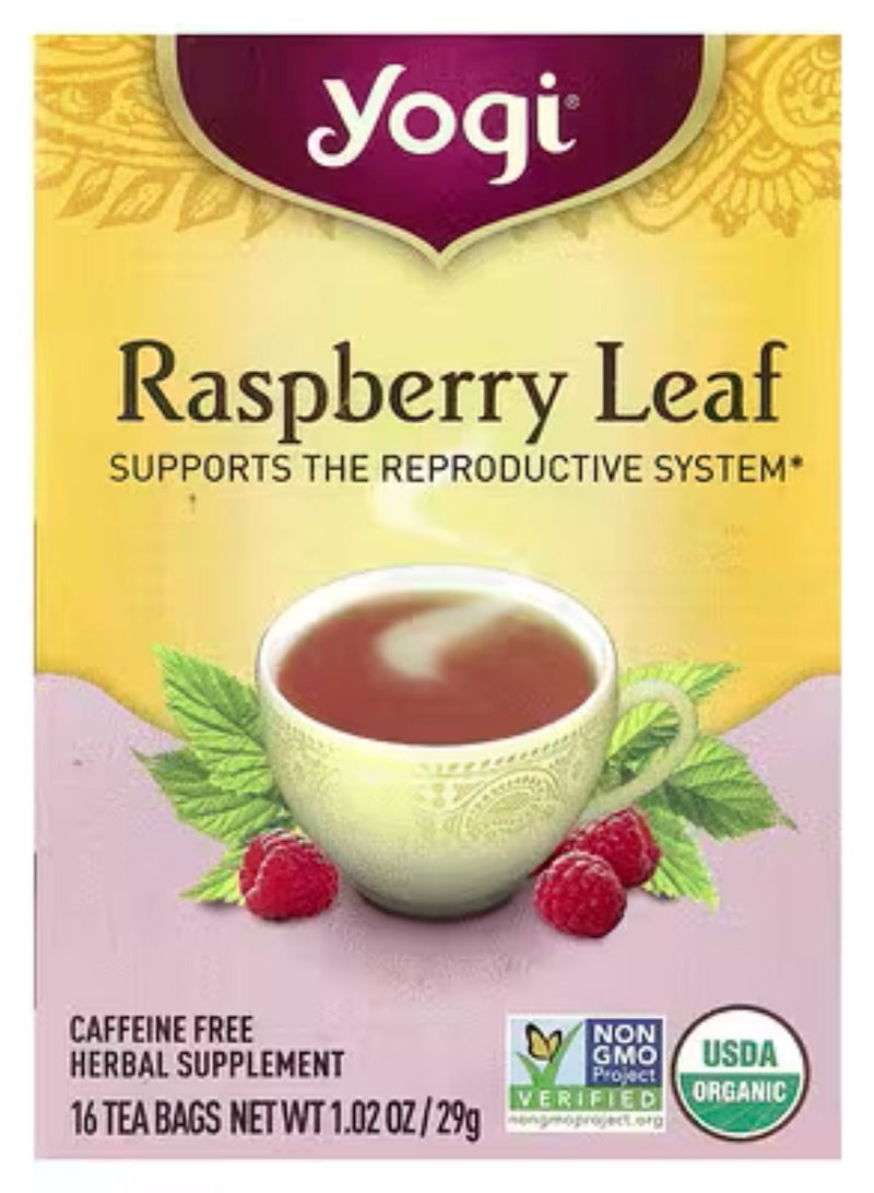 يوغي ورق توت العليق خالي من الكافيين 16 كيس شاي -29 جم - Image 1