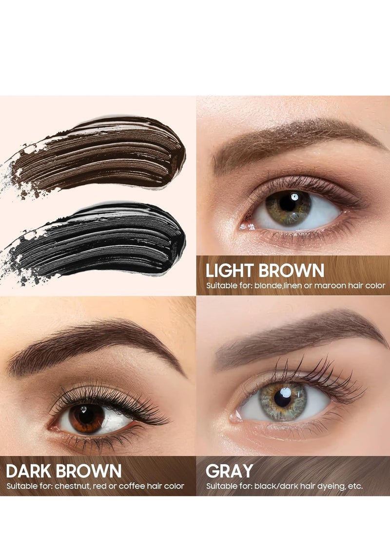 MACFEE Eyebrow Gel Peel Off - Brow Tattoo with Eyebrow Stencils, Long-Lasting u0026 Waterproof Brow Gel for Women Create Fuller u0026 Defined Brows Makeup - Image 4