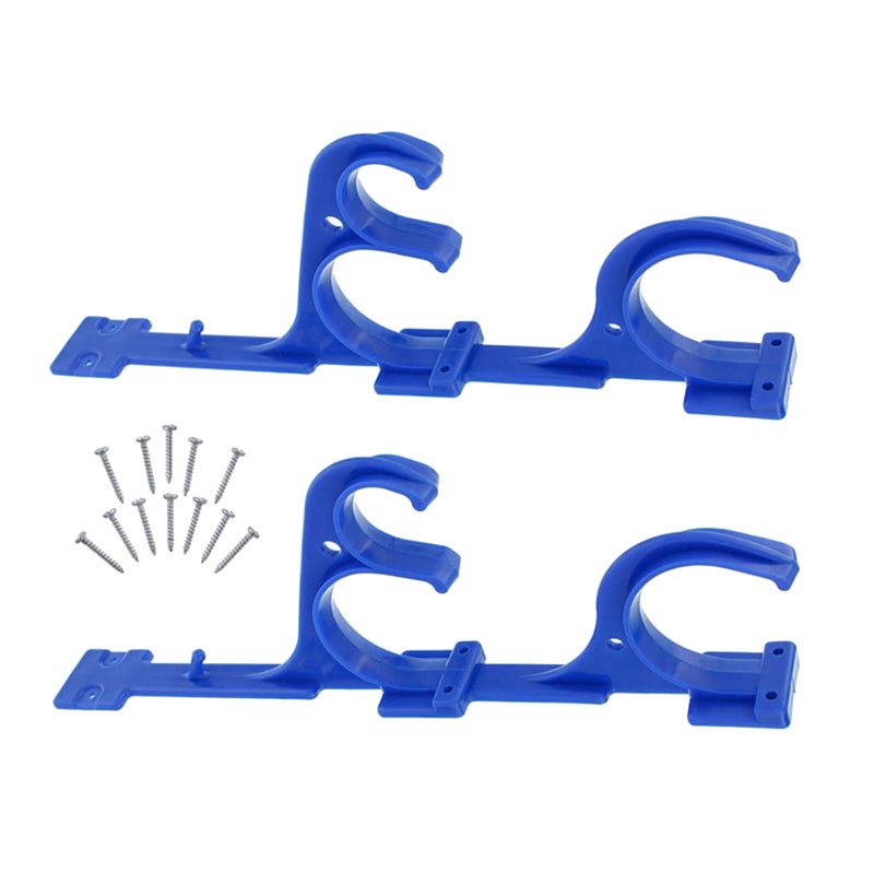 1 Cleaning Tool Hook Brush Up Tool Organizer Hanger Bracket with Screws for Home Pool Garden ( ) - Image 1