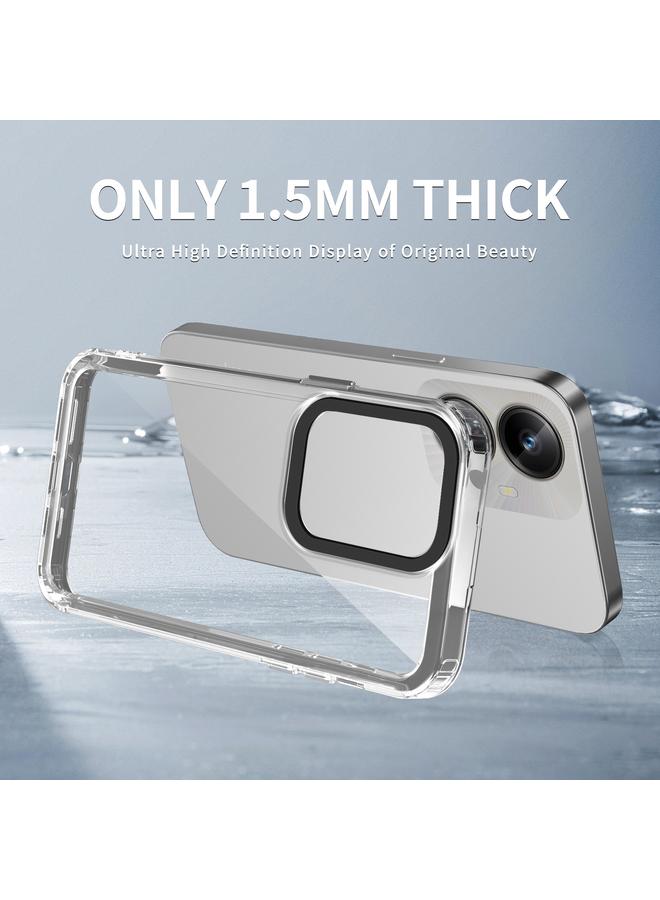 S-TOP Case For Realme 10 Pro+ Transparent Acrylic + TPU Shockproof Phone Case - Image 2