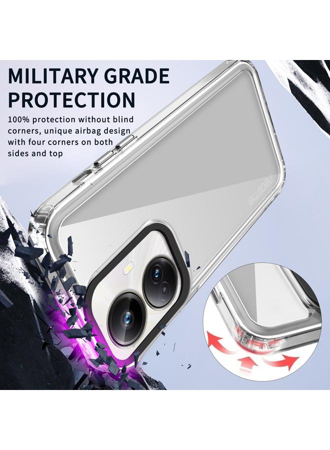 S-TOP Case For Realme 10 Pro+ Transparent Acrylic + TPU Shockproof Phone Case - Image 4