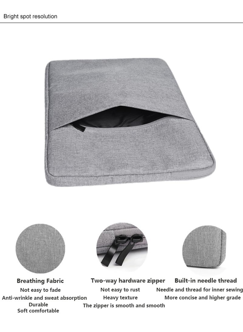 15.6 Inch Laptop Sleeve - Shockproof Laptop Sleeve - Laptop Shirt - Gray - Image 3