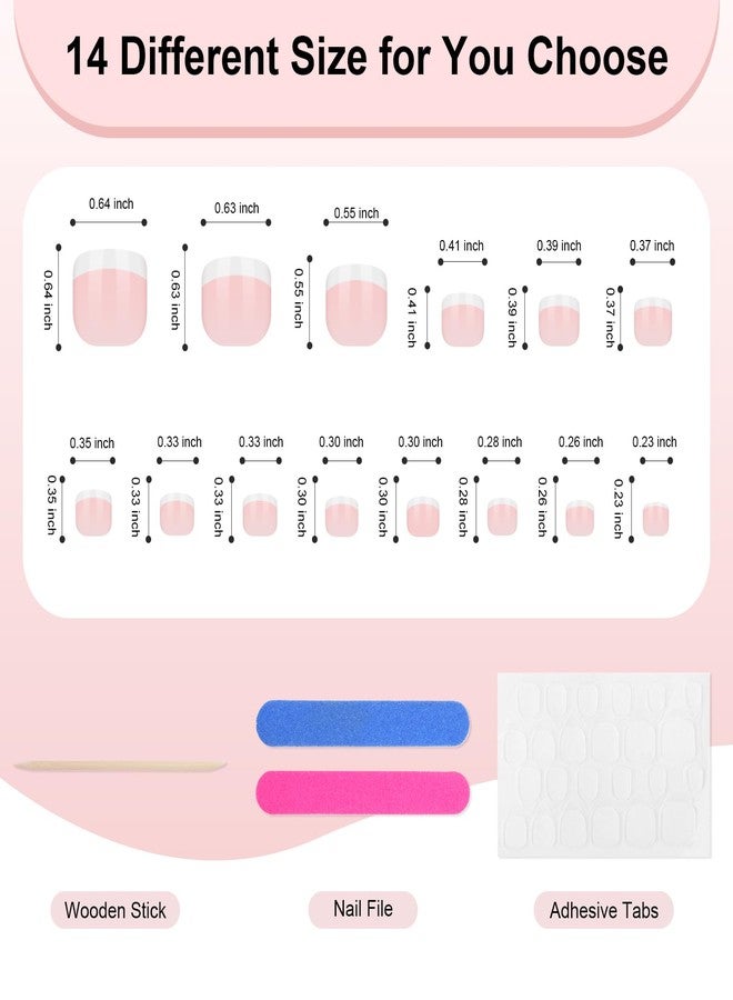 Yokilly 120PCS French Toenails Full Cover Short Art Acrylic Press On Toenail Tips for Women Girls (pink) - Image 5