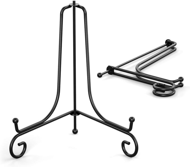 TRLife TR-LIFE Plate Stands for Display - 10 Inch Plate Holder Display Stand + Metal Easel Stand for Picture Frame, Decorative Plates, Book, Photo, Collectibles (2 Pack) - Image 1