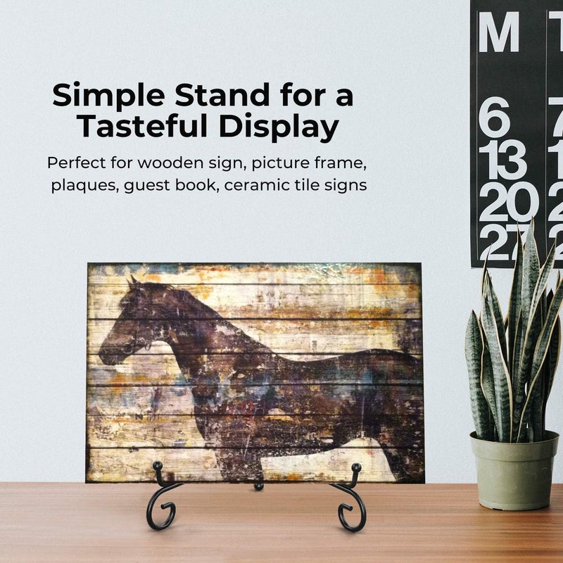 TRLife TR-LIFE Plate Stands for Display - 10 Inch Plate Holder Display Stand + Metal Easel Stand for Picture Frame, Decorative Plates, Book, Photo, Collectibles (2 Pack) - Image 5