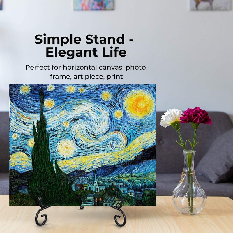 TRLife TR-LIFE Plate Stands for Display - 10 Inch Plate Holder Display Stand + Metal Easel Stand for Picture Frame, Decorative Plates, Book, Photo, Collectibles (2 Pack) - Image 3