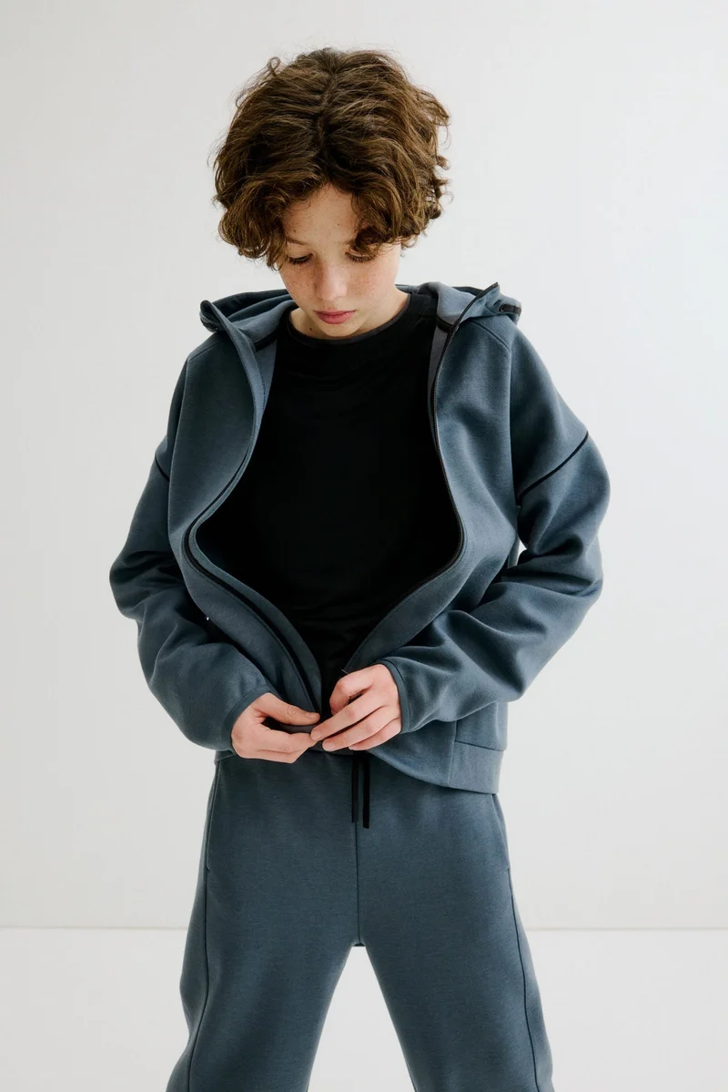 اتش اند ام هودي رياضي بسحّاب نسيج دراي موف