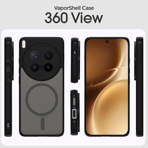 Pikkme Back Cover for Vivo X300 Pro 5G Compatible with Mag-Safe Smoke Back | Shockproof Design | Hard Transparent Back Case (Black Smoke Mag-Safe) - Image 2