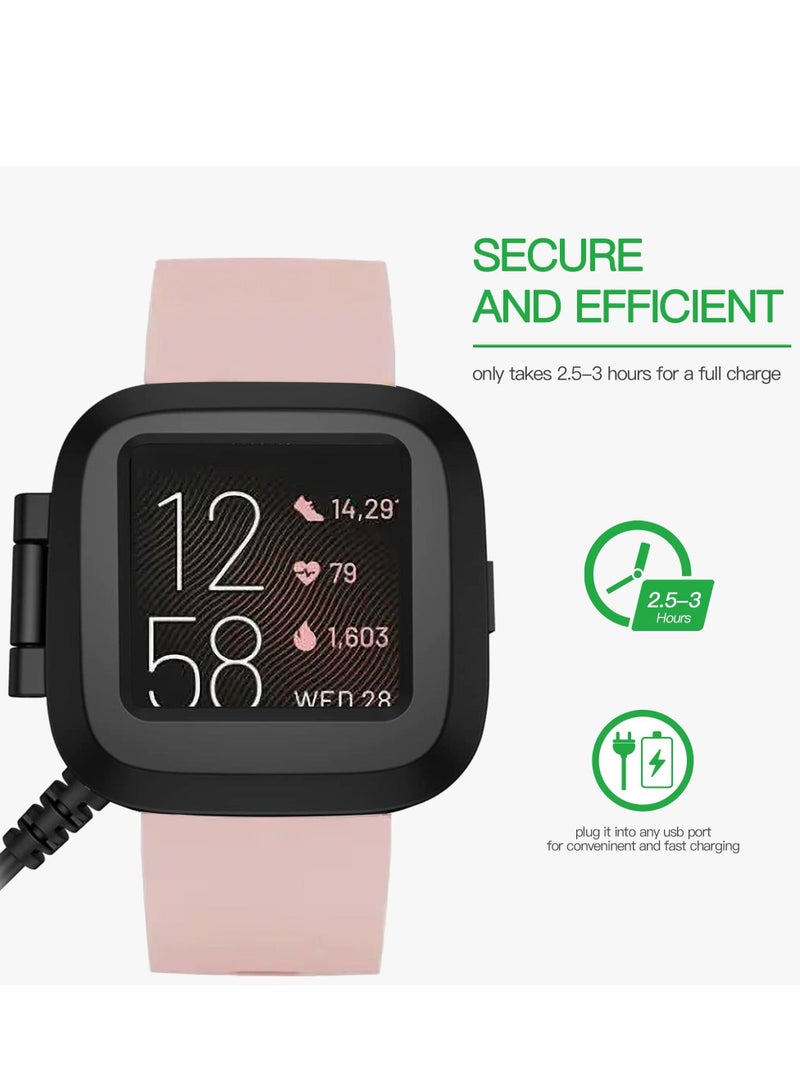 SYOSI Compatible with Fitbit Versa 2 Charger, Upgraded Easy USB Charger for Replacement Dock Stand Cable for Versa 2 Smart Watch, 3Ft Sturdy Power Cord (ONLY for Versa 2)  - Image 3