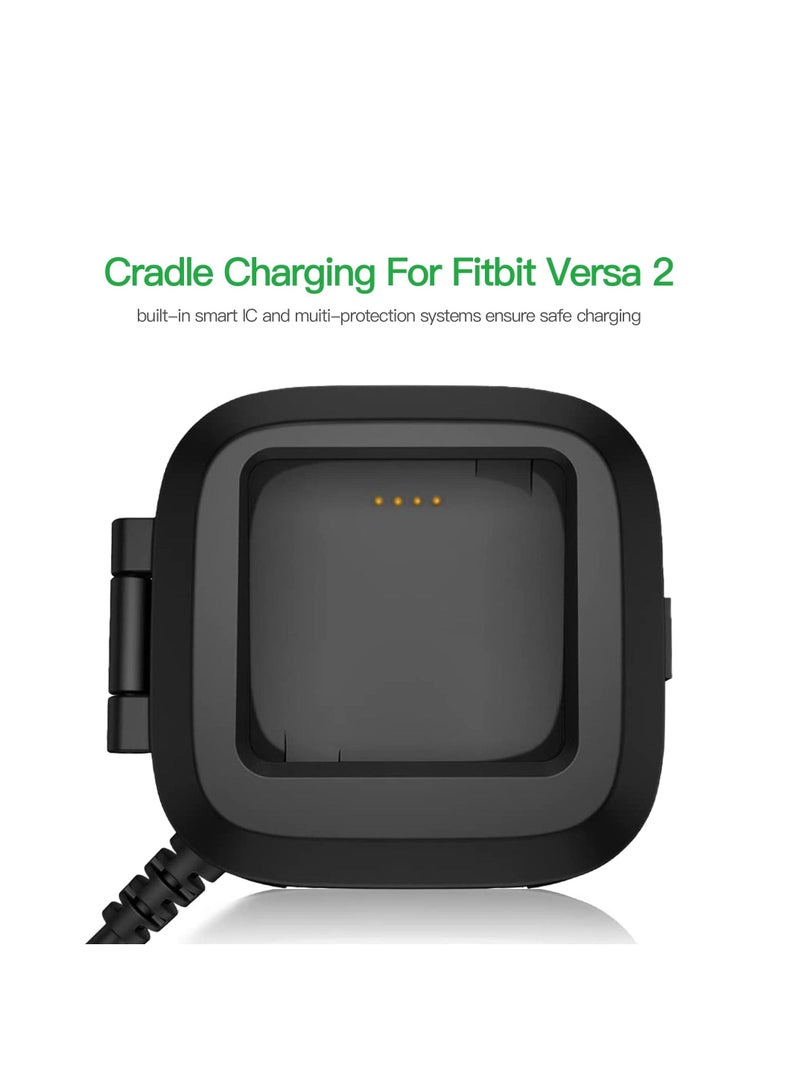 SYOSI Compatible with Fitbit Versa 2 Charger, Upgraded Easy USB Charger for Replacement Dock Stand Cable for Versa 2 Smart Watch, 3Ft Sturdy Power Cord (ONLY for Versa 2)  - Image 4
