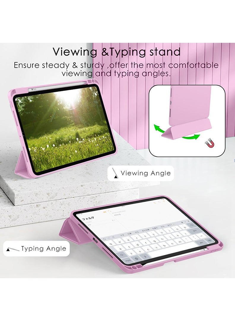 ثيودور حافظة iPad Pro 11 بوصة M4 2024 (الجيل الخامس) مع حامل قلم، حافظة iPad ذكية مع حامل قلم، غطاء لوحي رفيع مع ظهر ناعم من مادة TPU، إيقاظ/سكون تلقائي، أرجواني - Image 4