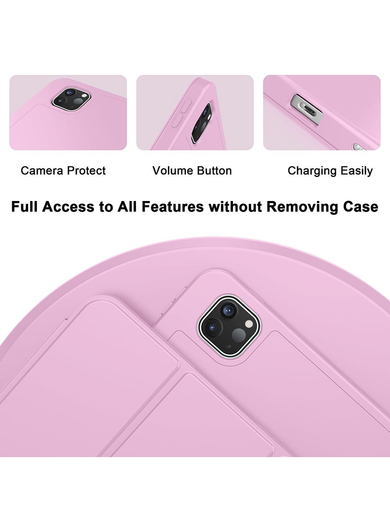 ثيودور حافظة iPad Pro 11 بوصة M4 2024 (الجيل الخامس) مع حامل قلم، حافظة iPad ذكية مع حامل قلم، غطاء لوحي رفيع مع ظهر ناعم من مادة TPU، إيقاظ/سكون تلقائي، أرجواني - Image 3