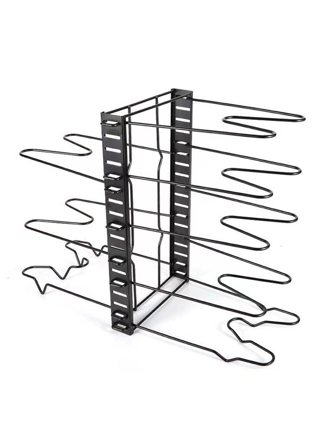 Pot Rack Multi-Layer Rack Kitchen Pot Lid Rack Adjustable Pot Rack Storage Rack Vertical Multi-Function Countertop Rack - Image 2
