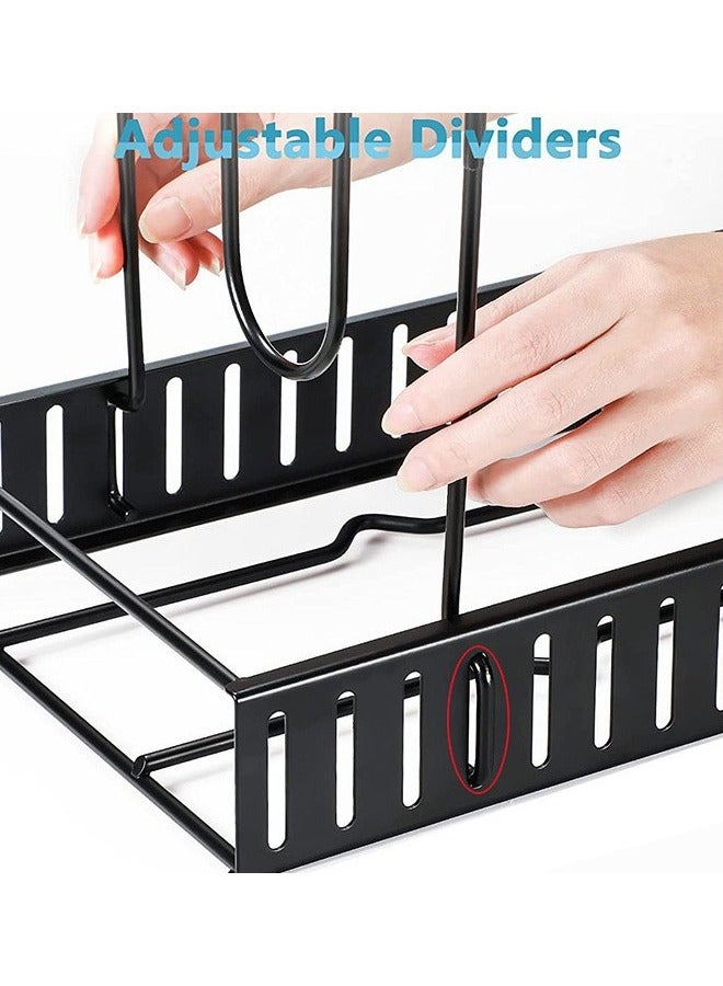 Pot Rack Multi-Layer Rack Kitchen Pot Lid Rack Adjustable Pot Rack Storage Rack Vertical Multi-Function Countertop Rack - Image 5