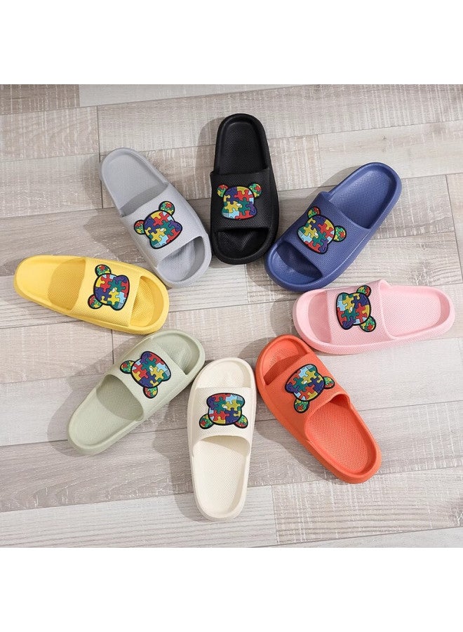Xggc Squishy Slippers Summer Indoor Home Shower Couple Thick-soled Bathroom Non-slip Sandals Black Size 40-41 - Image 3