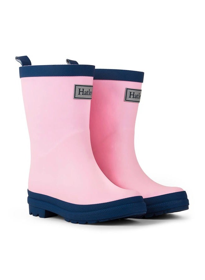 Hatley Unisex Kid's Classic Wellington Rain Boots, Pink Navy, 2 UK - Image 3