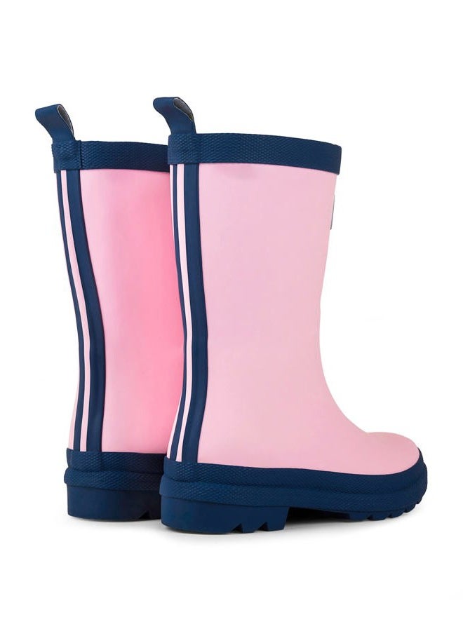 Hatley Unisex Kid's Classic Wellington Rain Boots, Pink Navy, 2 UK - Image 5