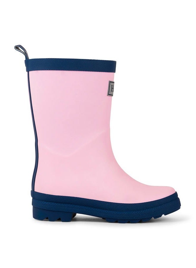 Hatley Unisex Kid's Classic Wellington Rain Boots, Pink Navy, 2 UK - Image 4