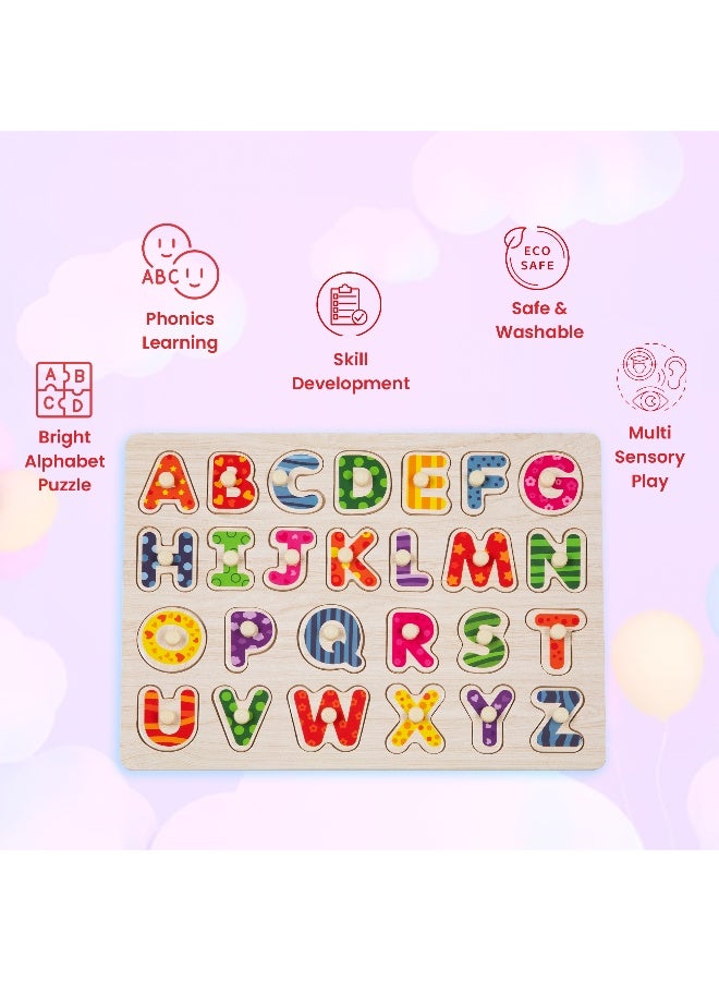 COGNIKIDS لعبة ألغاز الحروف للأطفال الصغار ومرحلة ما قبل المدرسة | لعبة تعليمية للأبجدية مع 26 حرفًا ملونًا وسميكًا | تطوير اللغة المبكرة ولعبة ألغاز الصوتيات | لعبة تعليمية آمنة وقابلة للغسل - Image 3