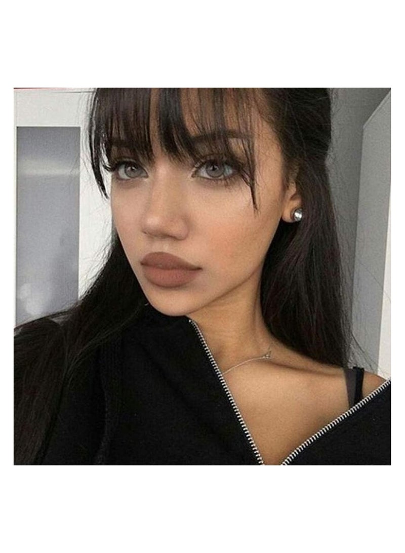 إستيل وصلات شعر بشري مقطعة في الهواء باللون الأسود قطعة واحدة بمشبك في هامش اللون الطبيعي للنساء (أسود طبيعي) - Image 4