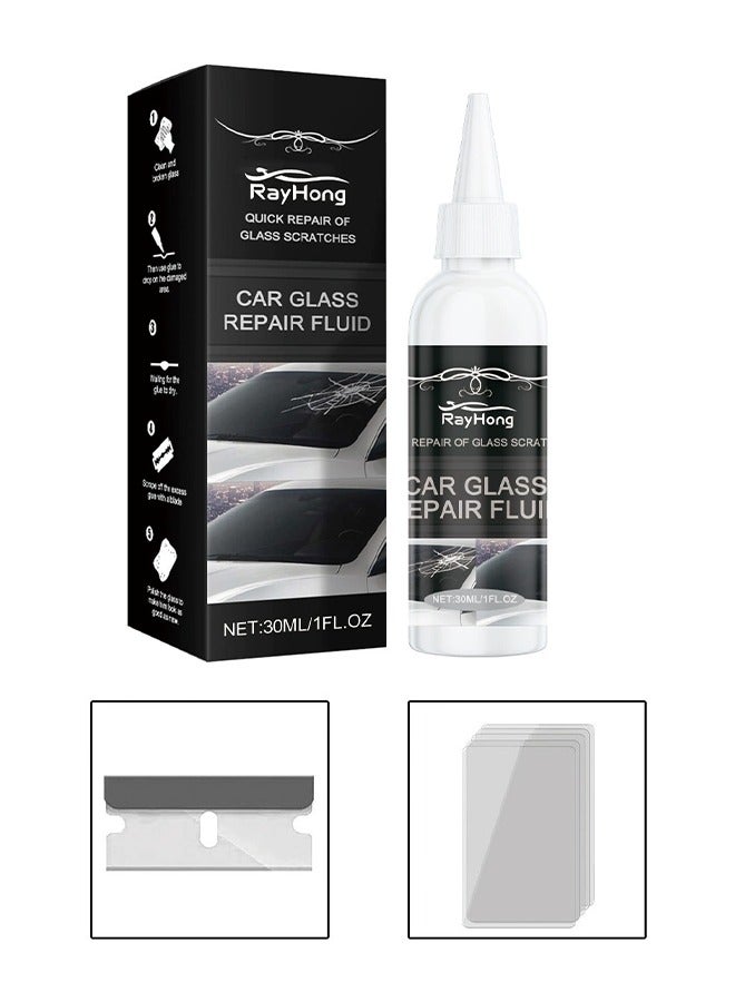 رايهونغ زجاج السيارات إصلاح السائل 30ml ، تنطبق على الزجاج المكسور والشقوق ، ديي السيارات الزجاج الأمامي إصلاح عدة ، عين الثور السيارات الزجاج الأمامي إصلاح الغراء - Image 1