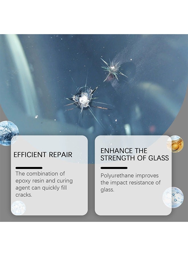 رايهونغ زجاج السيارات إصلاح السائل 30ml ، تنطبق على الزجاج المكسور والشقوق ، ديي السيارات الزجاج الأمامي إصلاح عدة ، عين الثور السيارات الزجاج الأمامي إصلاح الغراء - Image 3